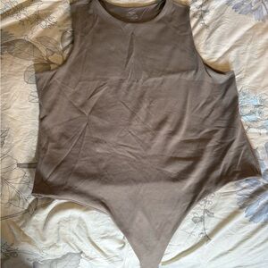 nuuds Sleeveless mocha Bodysuit
